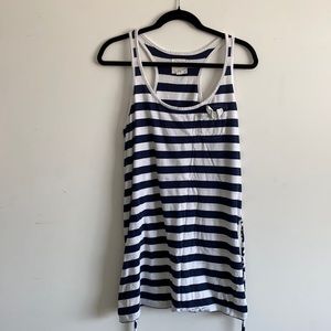 Forever 21 Blue & White Tank Dress w. Tie